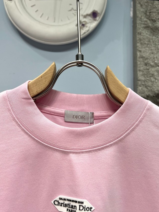 ディオール ハイブランド 半袖Tシャツ ミニロゴ刺繍 シンプルデザイン 快適な着心地_3