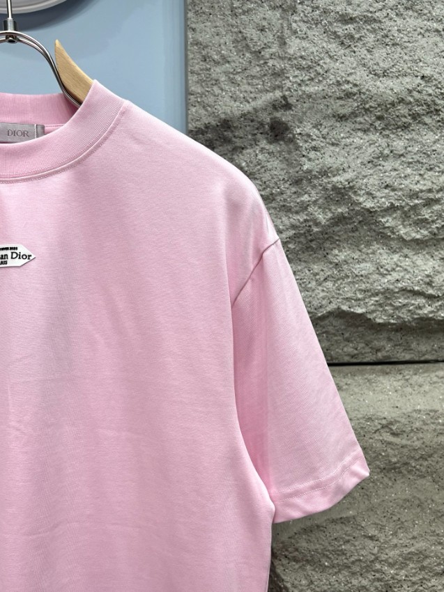 ディオール ハイブランド 半袖Tシャツ ミニロゴ刺繍 シンプルデザイン 快適な着心地_4