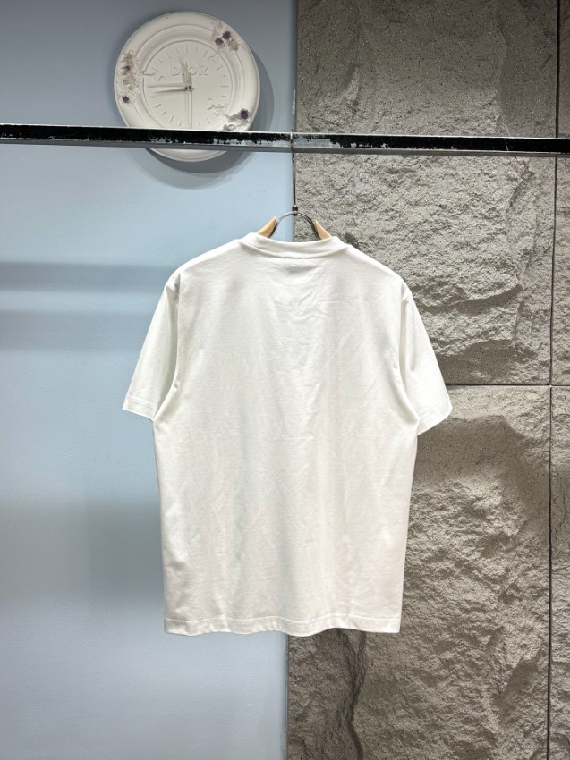 ディオール スーパーコピー 半袖Tシャツ レザーパッチポケットデザイン シンプルスタイル 発送保証_3