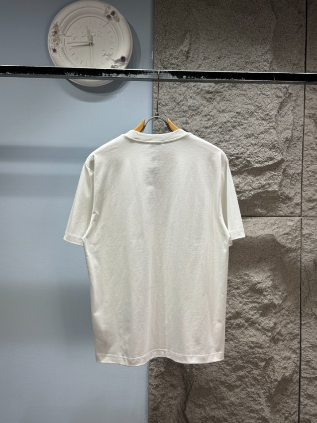ディオール ブランド コピー 半袖Tシャツ フロントグラフィックデザイン アートプリント 上質感_2