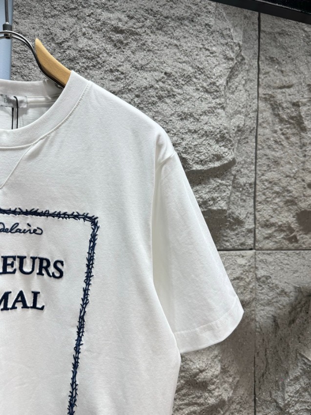 ディオール ブランド コピー 半袖Tシャツ フロントグラフィックデザイン アートプリント 上質感_5