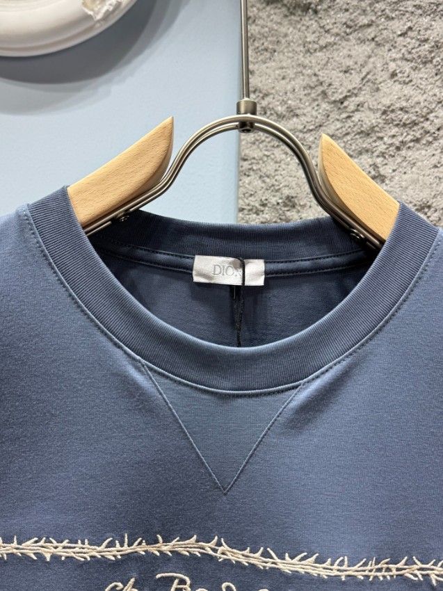 ディオール n級 半袖Tシャツ フロント刺繍グラフィックデザイン アートスタイル 精密ディテール_2