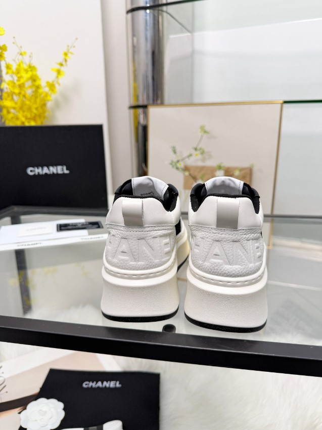 シャネル ハイブランド 厚底スニーカー メッシュ切替デザイン 高評価_6