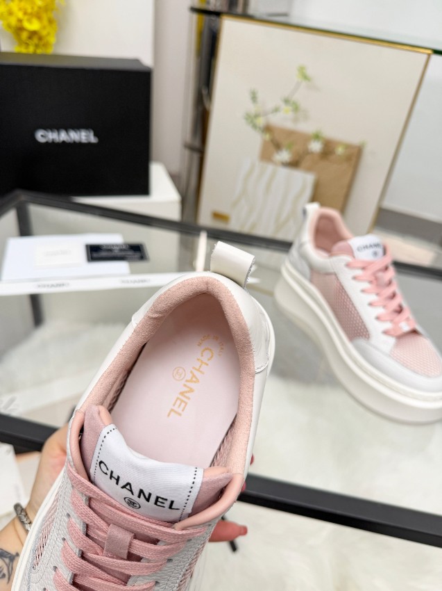 シャネル 格安 厚底スニーカー メッシュ切替デザイン 口コミ多数_5