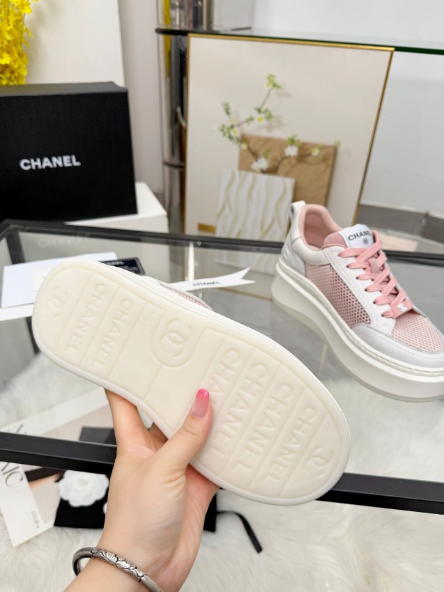 シャネル 格安 厚底スニーカー メッシュ切替デザイン 口コミ多数_7