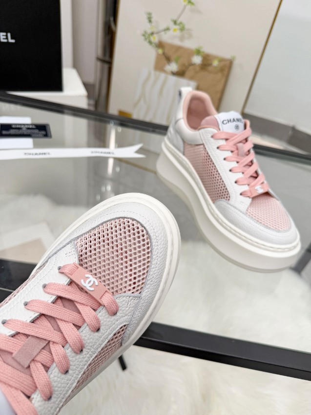 シャネル 格安 厚底スニーカー メッシュ切替デザイン 口コミ多数_8