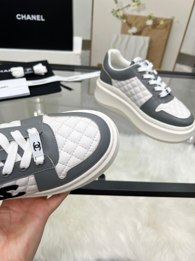 シャネル n級 厚底スニーカー キルティング切替デザイン 高品質_7
