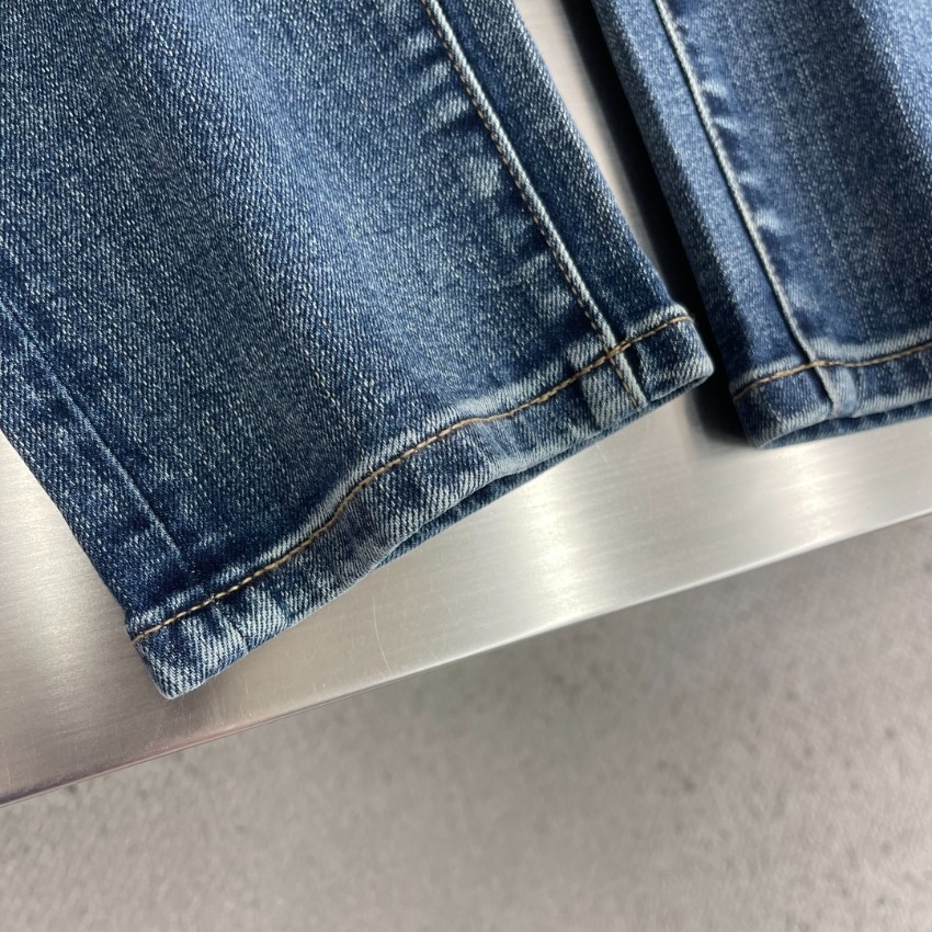 ルイヴィトン スーパーコピー ストレートデニムパンツ ヴィンテージ加工 高品質 通気 定番_3
