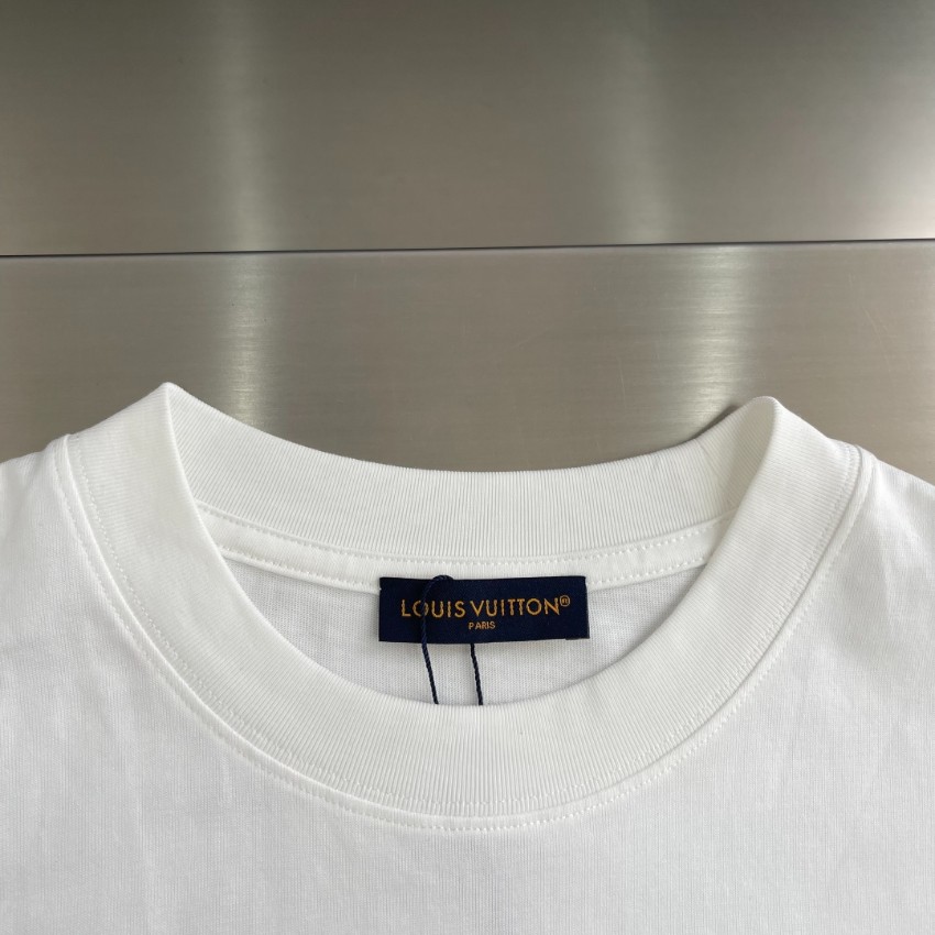 ルイヴィトン n級 ロゴ刺繍半袖Tシャツ シンプルデザイン 激安_1