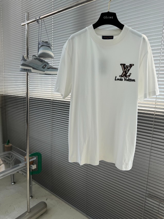 ルイヴィトン n級 ロゴ刺繍半袖Tシャツ シンプルデザイン 激安_5