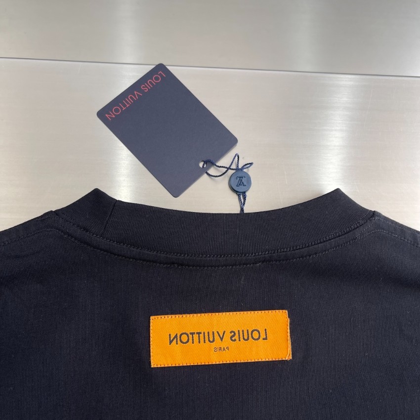 ルイヴィトン ハイブランド ロゴ刺繍半袖Tシャツ 肌触り良好 ブランド代用_2