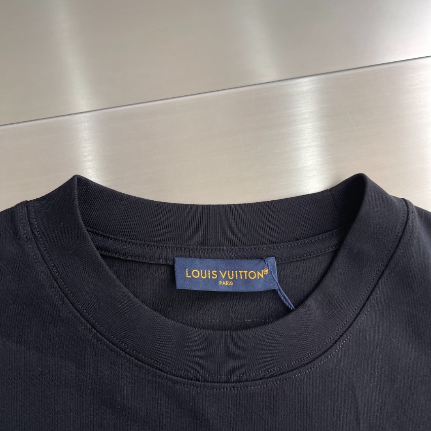 ルイヴィトン ハイブランド ロゴ刺繍半袖Tシャツ 肌触り良好 ブランド代用_4