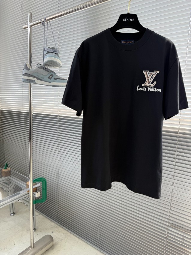 ルイヴィトン ハイブランド ロゴ刺繍半袖Tシャツ 肌触り良好 ブランド代用_6