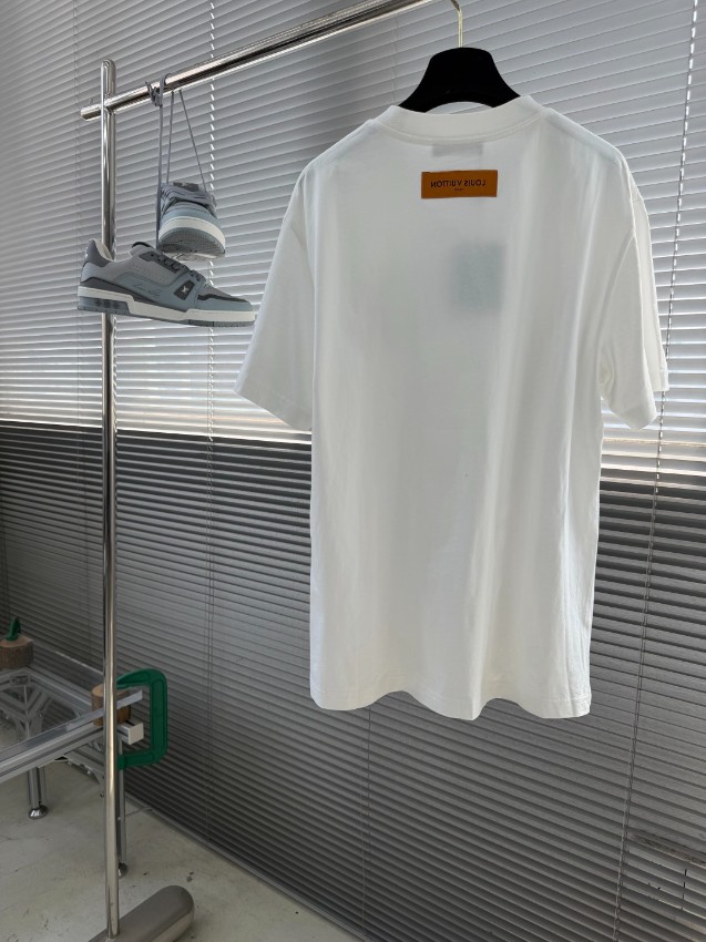 ルイヴィトン 格安 ロゴ刺繍半袖Tシャツ 男女兼用 高評価_6