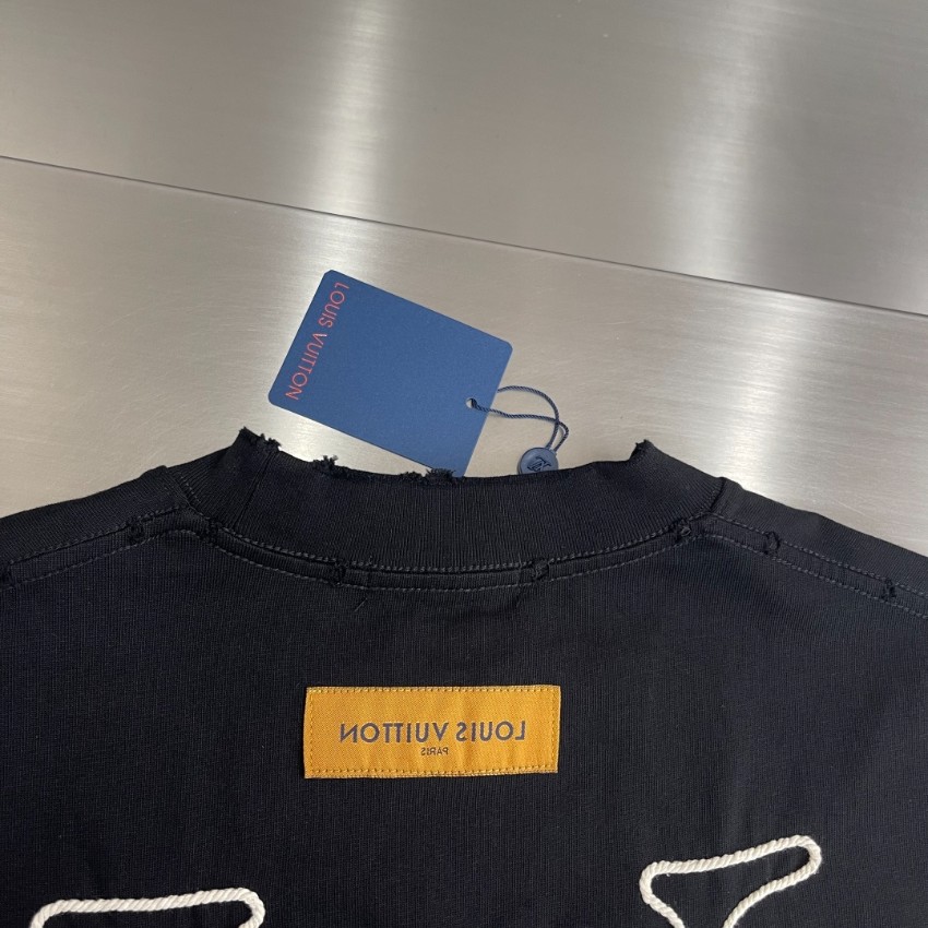 ルイヴィトン ブランド コピー ロゴ刺繍半袖Tシャツ オーバーサイズ 実店舗運営_2