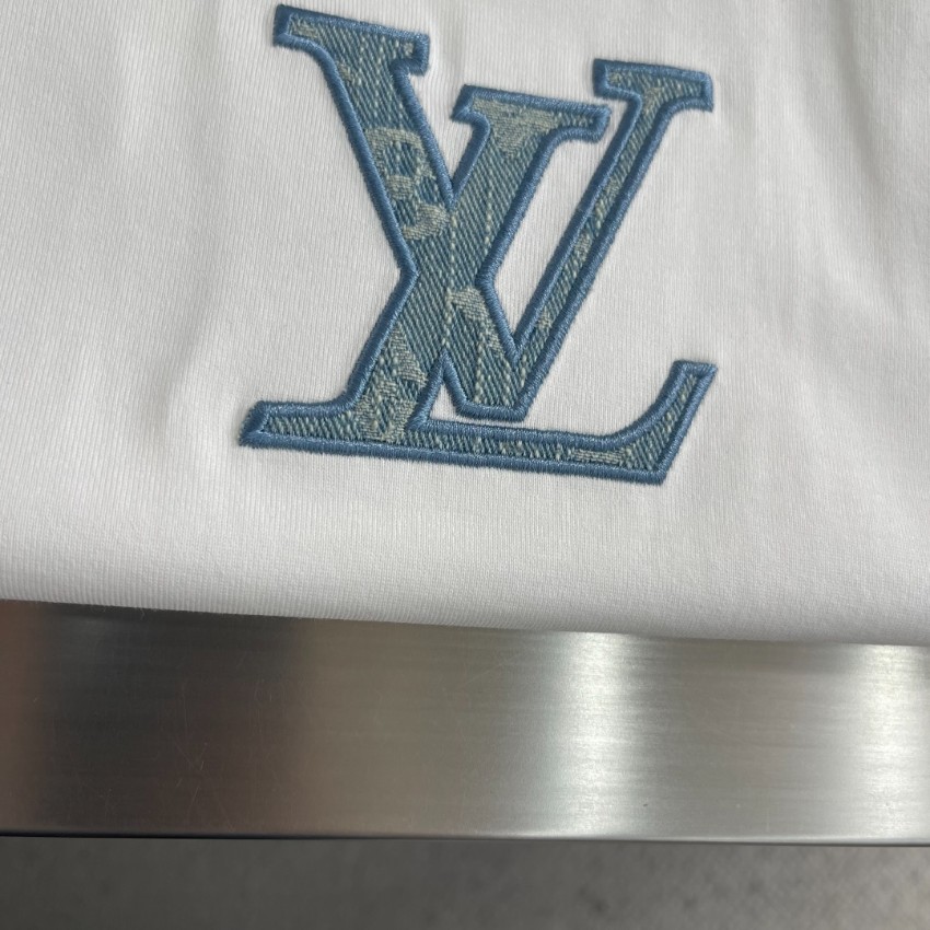 ルイヴィトン スーパーコピー LVロゴ刺繍半袖Tシャツ シンプルデザイン 定番_3