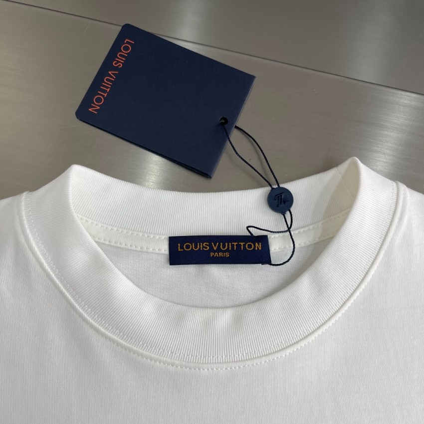 ルイヴィトン 格安 ロゴプリント半袖Tシャツ 肌触り良好 安全取引_3