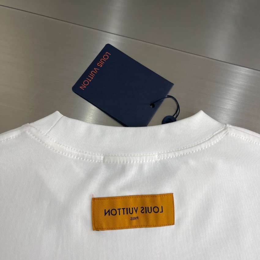 ルイヴィトン 格安 ロゴプリント半袖Tシャツ 肌触り良好 安全取引_4