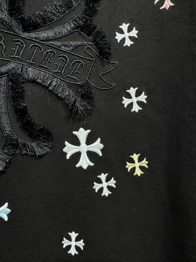 クロムハーツ ブランド コピー 半袖Tシャツ クロスロゴ刺繍 ストリート系 快適な着心地_1
