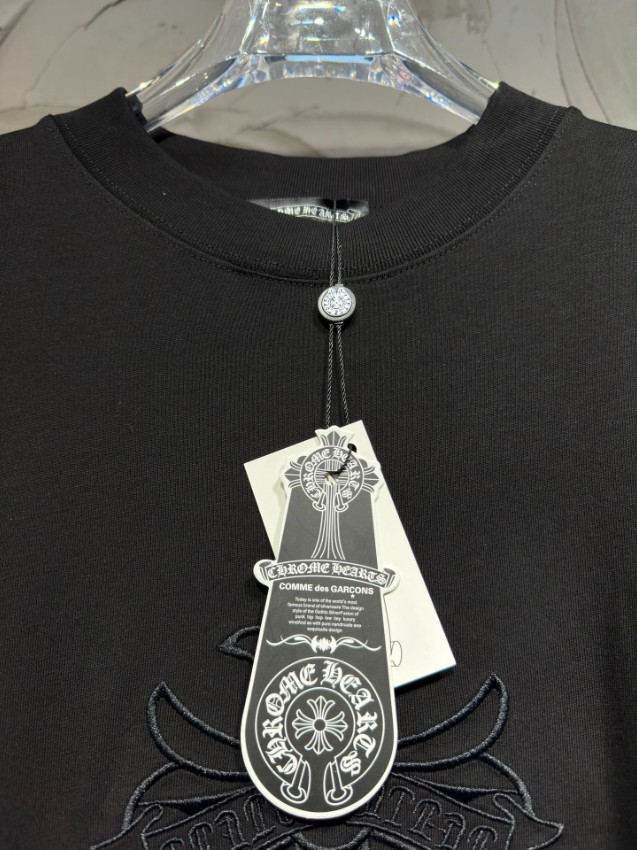 クロムハーツ ブランド コピー 半袖Tシャツ クロスロゴ刺繍 ストリート系 快適な着心地_8