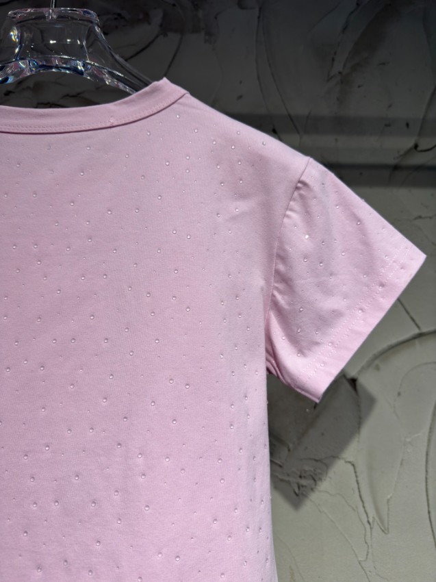アレキサンダーワン 本物級コピー ロゴ半袖Tシャツ ラインストーン装飾 夏服 高再現度_8