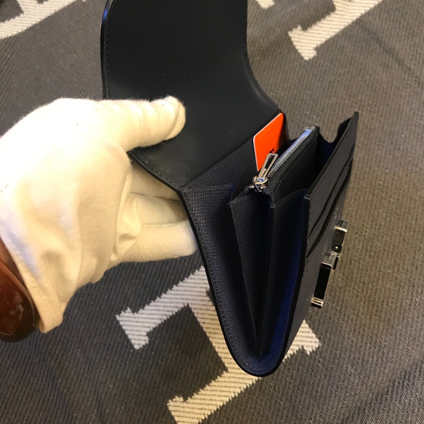 エルメス n級 コンパクトレザーウォレット シルバー金具仕様 高品質 確実に届く 人気定番_4