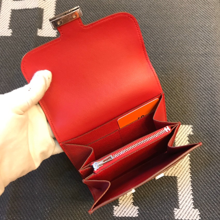 エルメス 格安 コンパクトレザーウォレット シルバー金具仕様 高再現度 レビュー高リピ率 人気財布_4