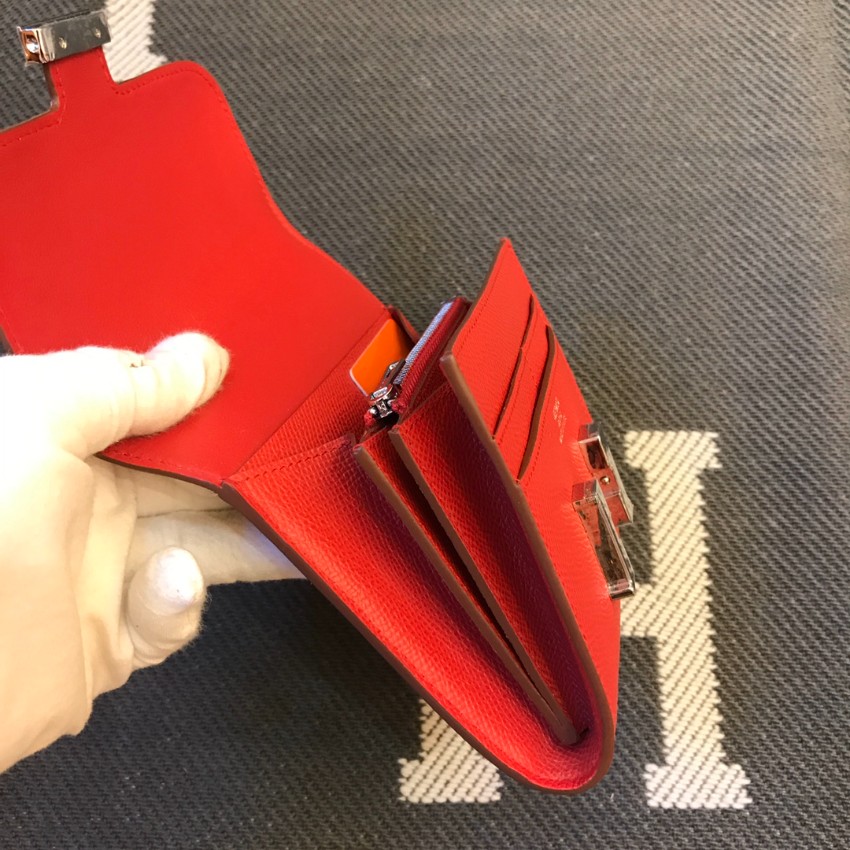 エルメス 格安 コンパクトレザーウォレット シルバー金具仕様 高再現度 レビュー高リピ率 人気財布_5
