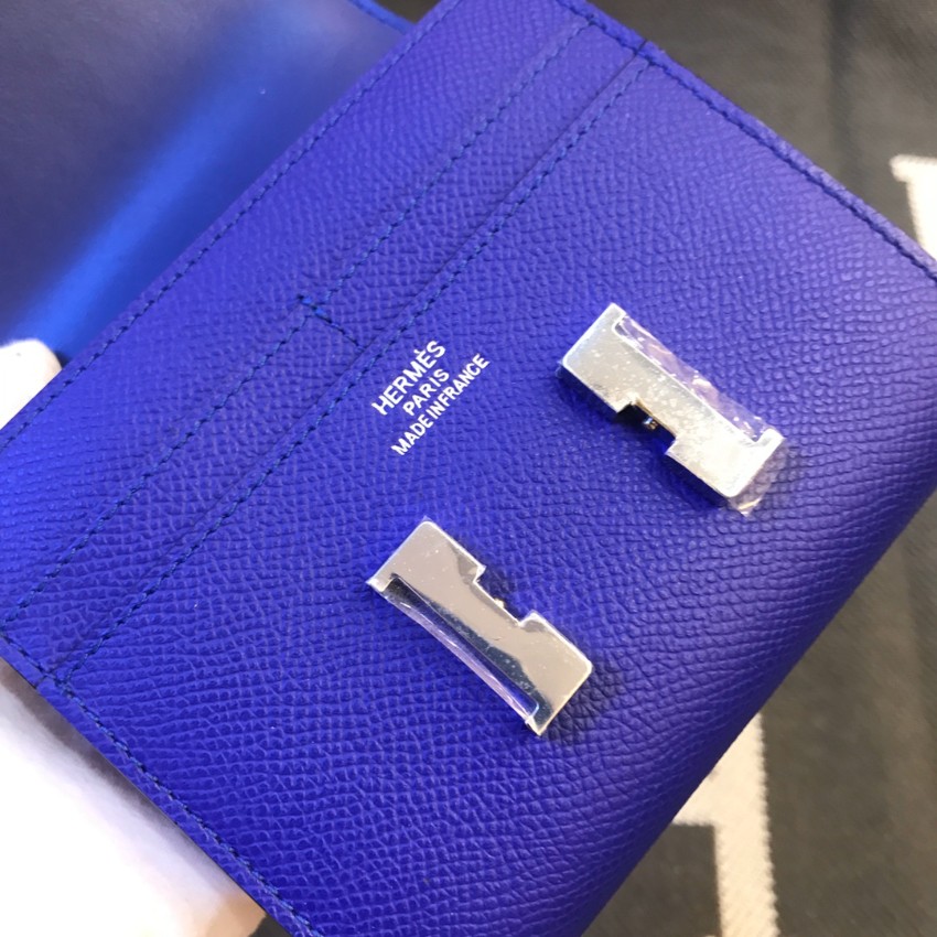 エルメス 本物級コピー コンパクトウォレット ブルーレザー仕様 上質感 梱包丁寧 高級感モデル_6