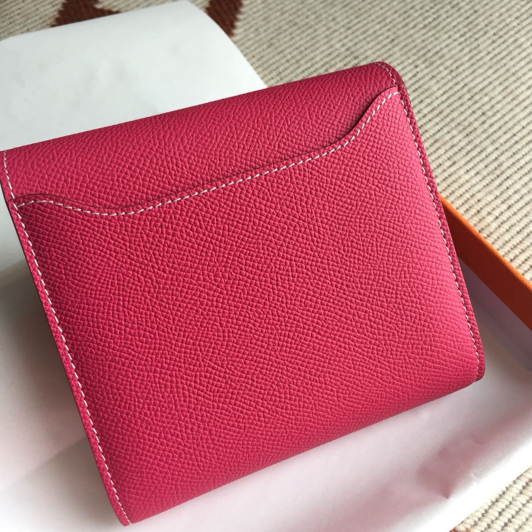 エルメス n級 コンパクトウォレット ピンクレザー仕様 精密ディテール 高評価 リピーター多数_3
