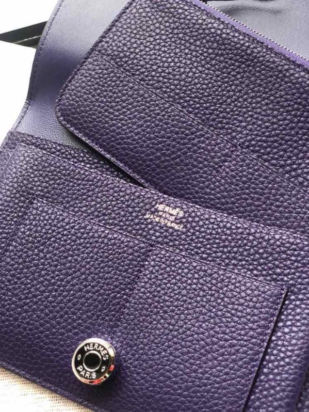 エルメス ハイブランド ドゴンロングウォレット シルバー金具仕様 高評価_5