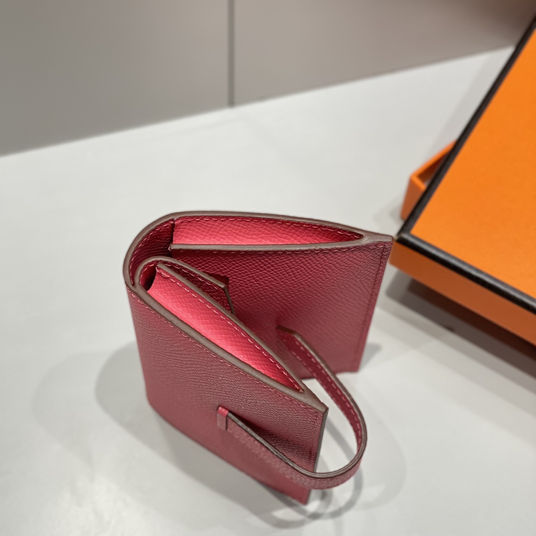 エルメス ハイブランド ベアンコンパクトウォレット エプソンレザー仕様 細部まで忠実_5