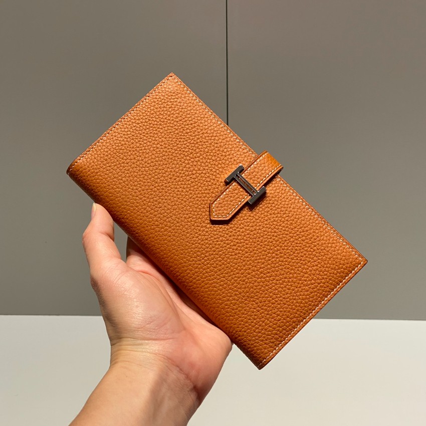 エルメス スーパーコピー ベアン長財布 シルバーH金具 レザー仕様 高級感仕上げ_4