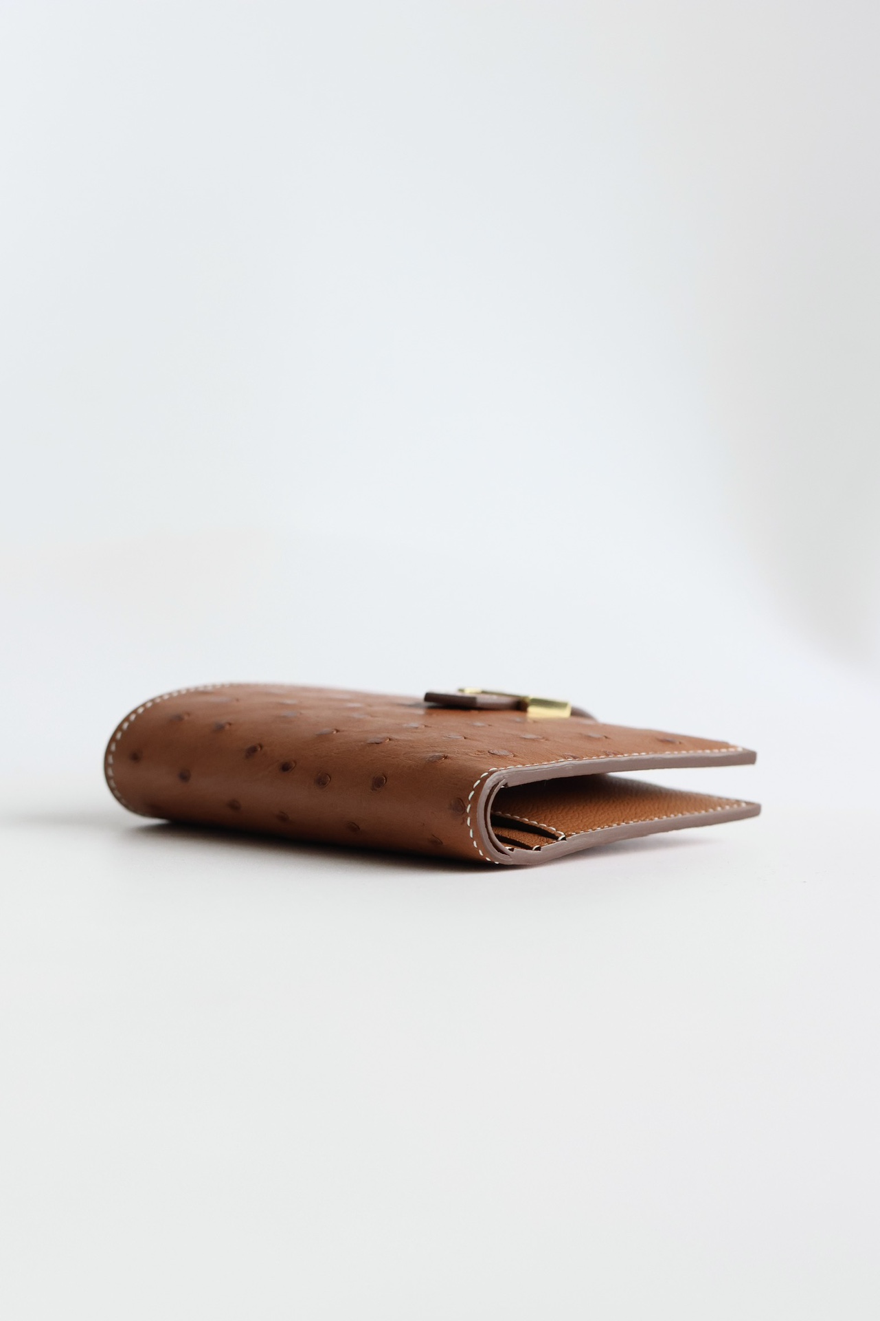 エルメス スーパーコピー ベアンコンパクトウォレット キャメルオーストリッチ風 ゴールド金具 数量限定入荷_9