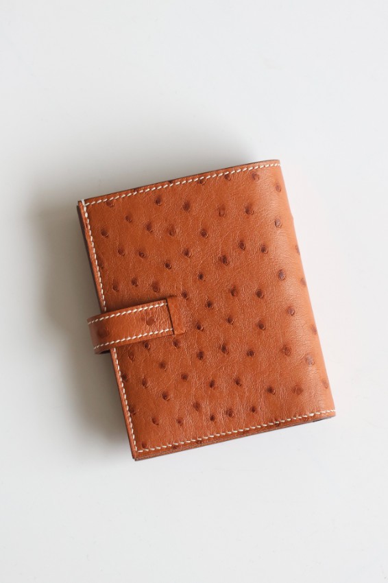 エルメス スーパーコピー ベアンコンパクトウォレット キャメルオーストリッチ風 ゴールド金具 数量限定入荷_8