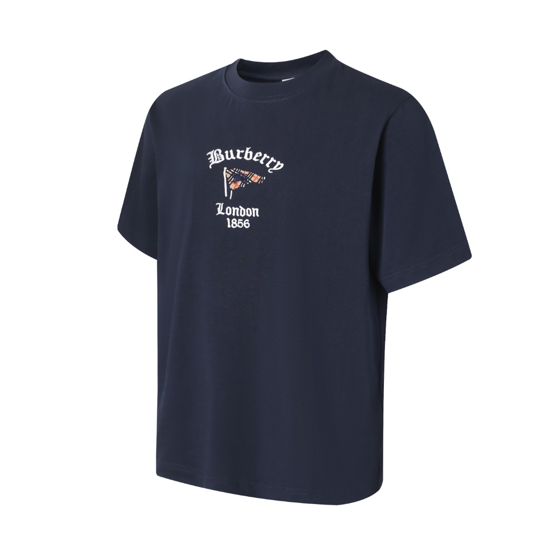 バーバリー ブランド コピー ロゴ刺繍半袖Tシャツ シンプルデザイン 新作_2