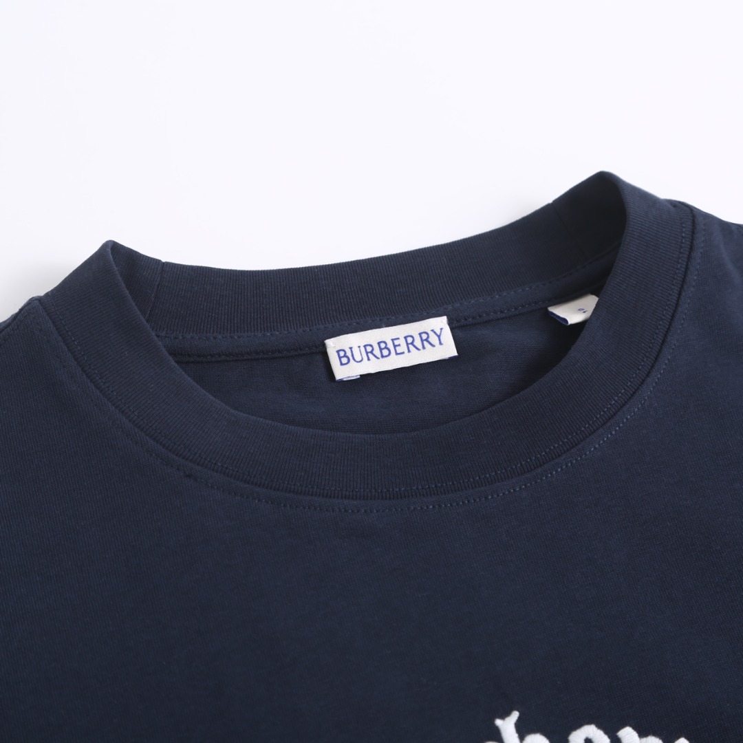 バーバリー ブランド コピー ロゴ刺繍半袖Tシャツ シンプルデザイン 新作_4