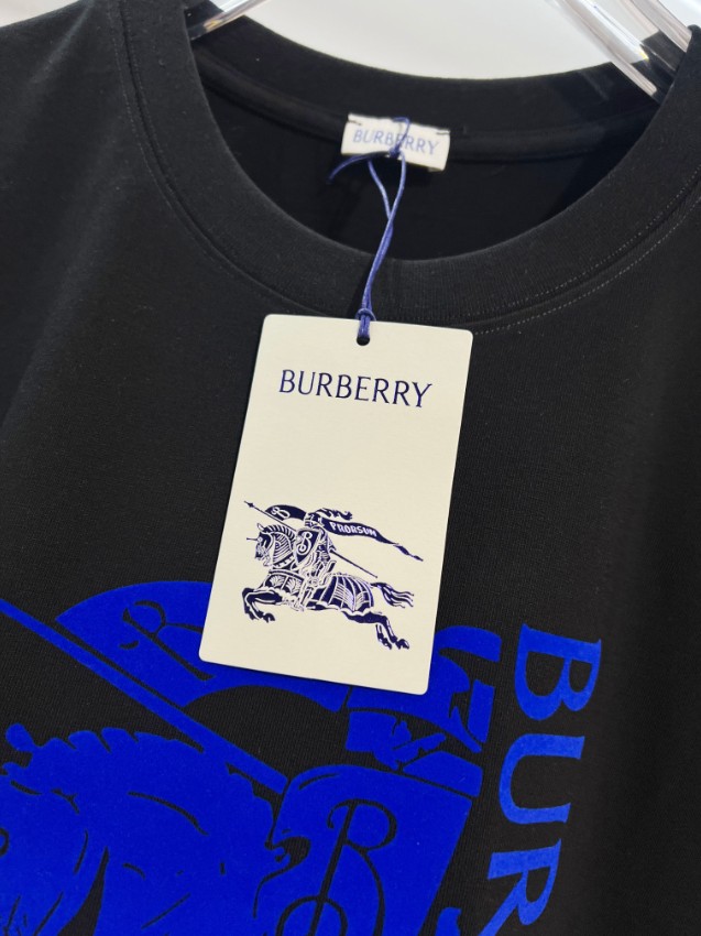 バーバリー スーパーコピー ロゴプリント半袖Tシャツ シンプルデザイン 発送保証_5