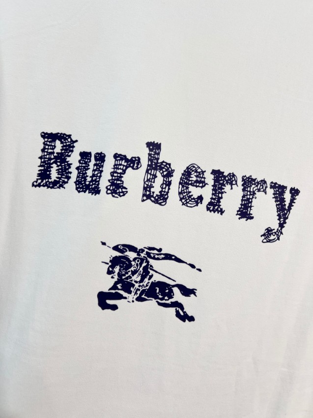 バーバリー ブランド コピー ロゴ刺繍半袖Tシャツ シンプルデザイン 高品質_5