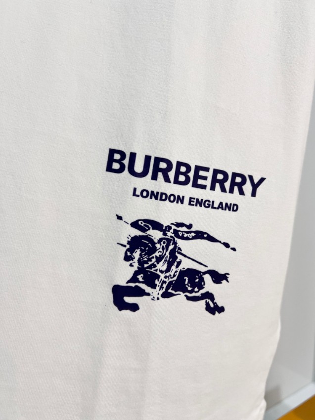 バーバリー ブランド コピー ロゴ刺繍半袖Tシャツ シンプルデザイン 高品質_6