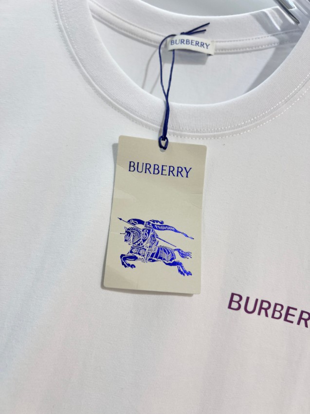 バーバリー ハイブランド ロゴ半袖Tシャツ シンプルスタイル 高評価_3