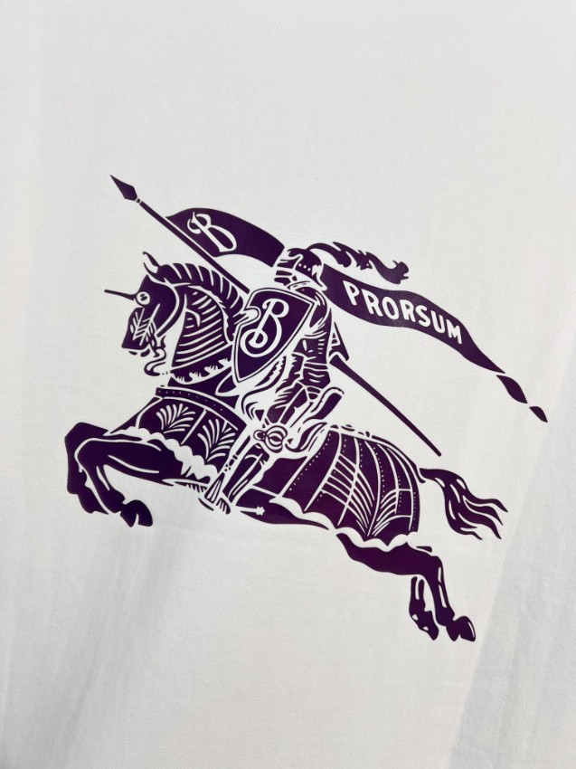バーバリー ハイブランド ロゴ半袖Tシャツ シンプルスタイル 高評価_10