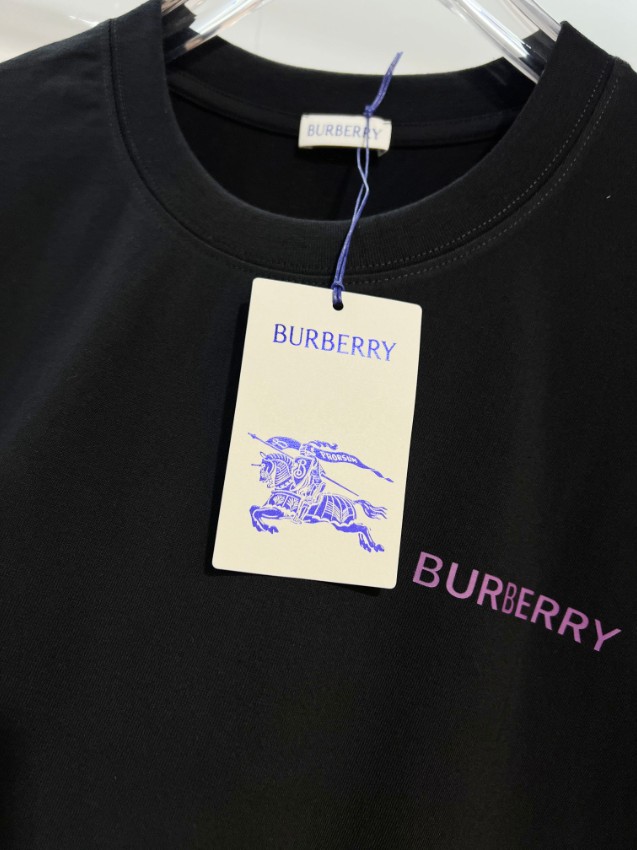 バーバリー 格安 ロゴ刺繍半袖Tシャツ ミニマル仕様 口コミ多数_3