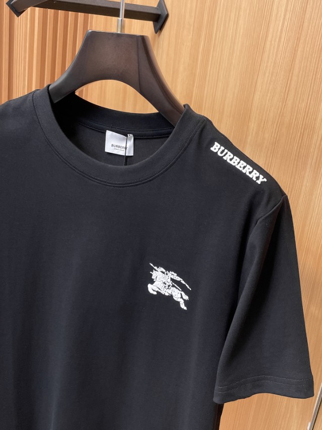 バーバリー ハイブランド ロゴ刺繍半袖Tシャツ モダン仕様 高再現度_1