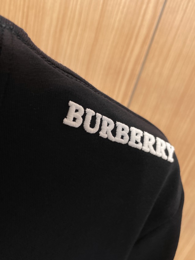 バーバリー ハイブランド ロゴ刺繍半袖Tシャツ モダン仕様 高再現度_2