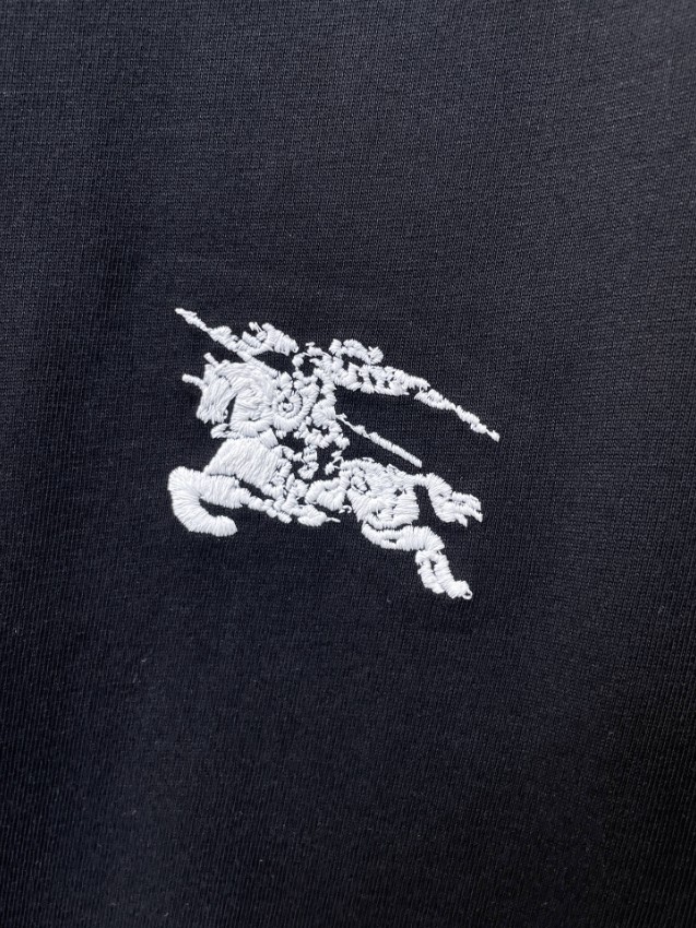バーバリー ハイブランド ロゴ刺繍半袖Tシャツ モダン仕様 高再現度_4