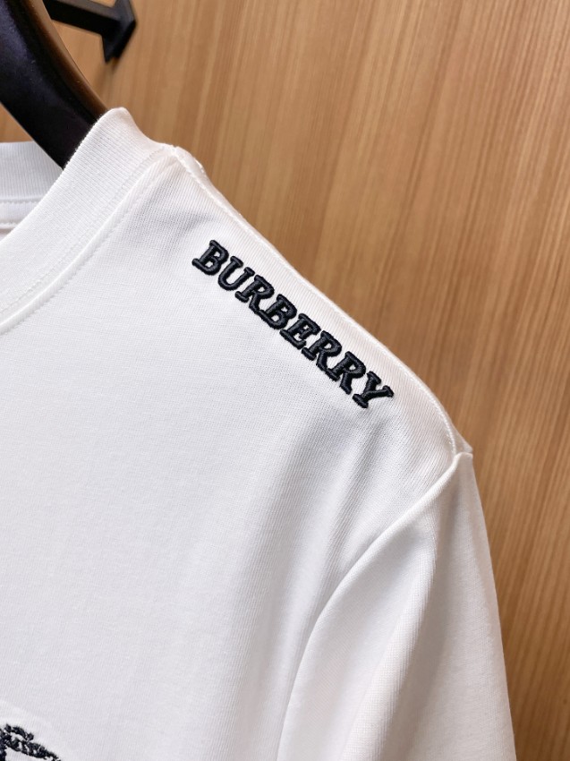 バーバリー 格安 ロゴ刺繍半袖Tシャツ ミニマル仕様 丁寧な縫製_2