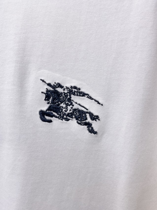 バーバリー 格安 ロゴ刺繍半袖Tシャツ ミニマル仕様 丁寧な縫製_9