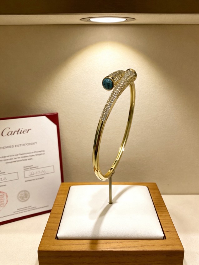 カルティエ 格安 ジュストアンクルブレスレット パヴェ加工 口コミ多数_3
