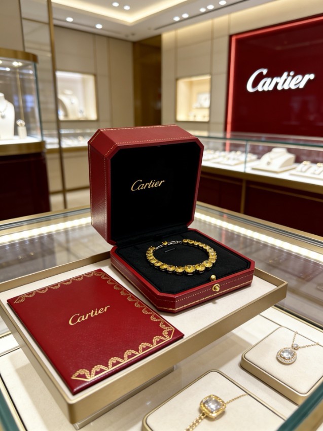 カルティエ スーパーコピー テニスブレスレット シトリン装飾 ブランド代用_6